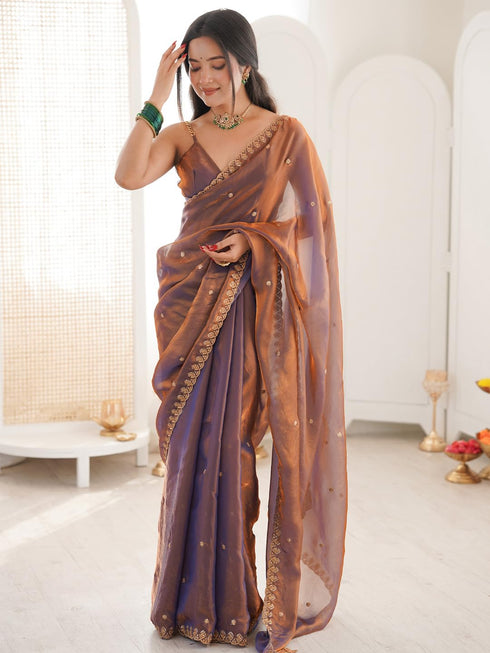 Vasthrlay Metallic Unstitched Designer Rt Ethnic Wear