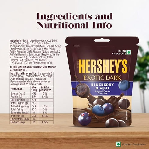 HERSHEY'S Exotic Dark Blueberry|Acai Flavor