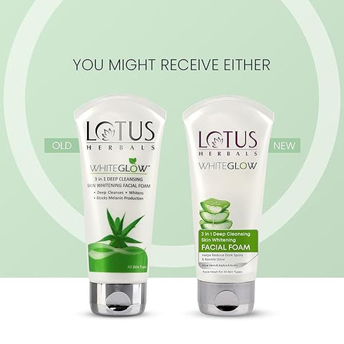 lotus herbal White-Glow Deep Cleansing Facial Foam Face Wash