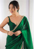 Vasthrlay Red Sequins Unstitched Saree