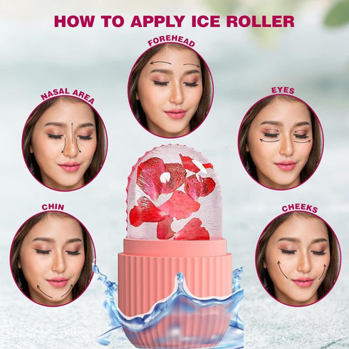Leafed Ice Roller for Face Facial Ice Roller for Glowing Skin