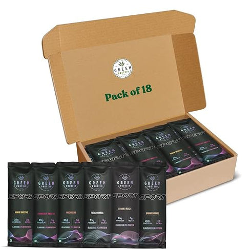 Green Protein Sport Pea Protein Isolate Powder | Vegan Plant Protein 25g