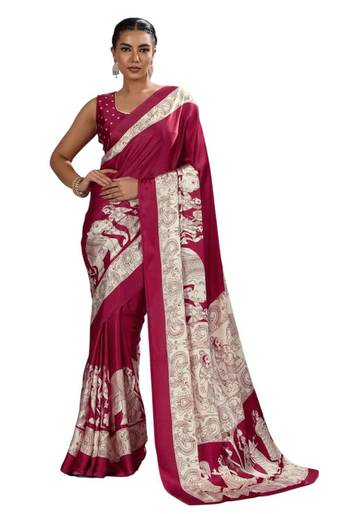Vasthrlay Modal Kalamkari Designer Beautiful Blouse