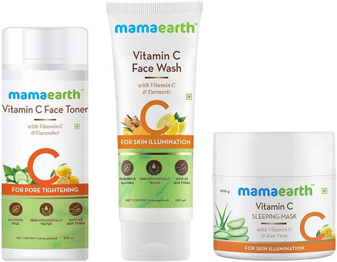 Mamaearth Vitamin C Overnight Skin Glow Kit