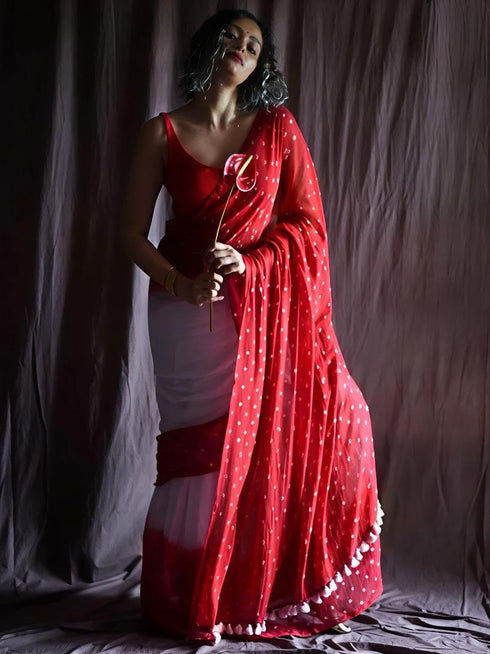 Vasthrlay Bandhani Tassels Lightweight Festive