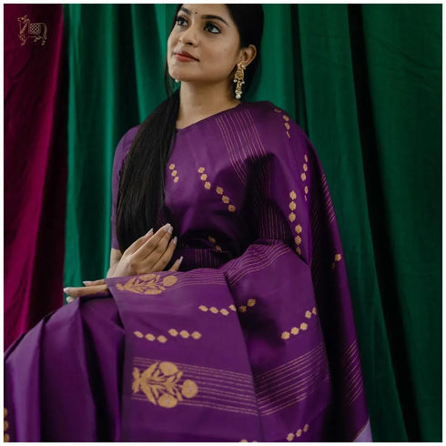 Vasthrlay Kanjivaram Unstitched Saree