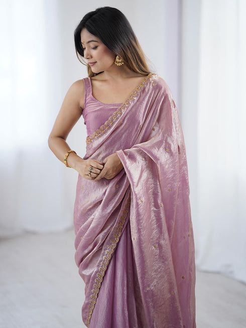 Vasthrlay Metallic Unstitched Designer Rt Ethnic Wear