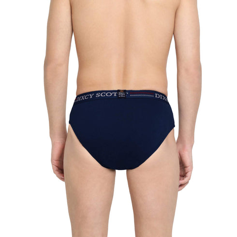 Dixcy Scott Originals Replay Briefs | 100% Combed Cotton Brief for Men | Men's Underwear | Modern Mid-Waist Fit | Durable, Sweat-Absorbing Cotton-Lined Waistband | Innerwear for Man | Pack of 5