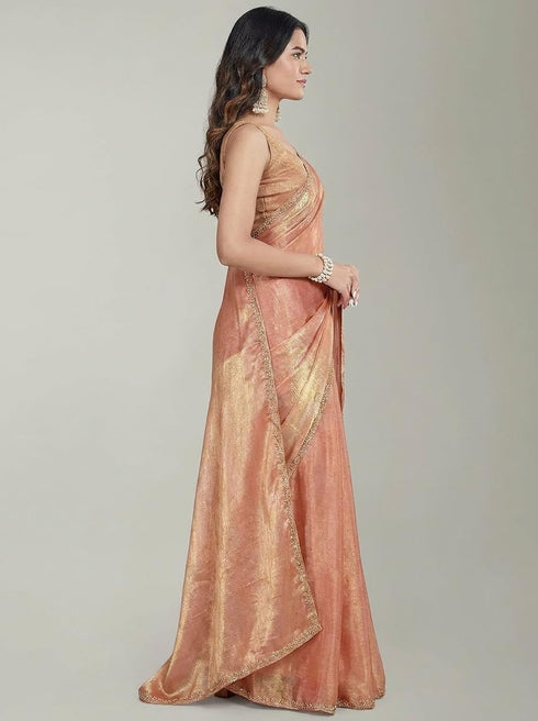 Vasthrlay Chiffon Embellished Ethnic Wear