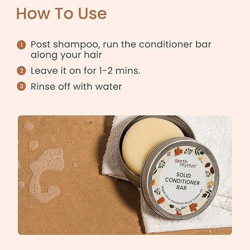 Earth Rhythm Solid Conditioner Bar Argan Oil & Jamaican Black Castor Oil
