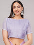 Vasthrlay Printed Pink Linen Saree With Unstitched Blouse Piece
