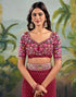 Vasthrlay Georgette Embroidery Unstitched Green Saree