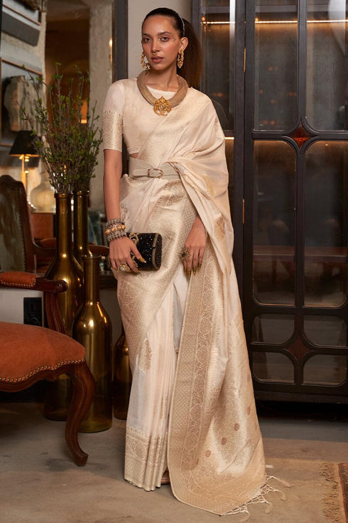 Vasthrlay Banarasi Unstitched Saree
