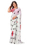 Vasthrlay Georgette Printed Unstitched Multicolor Saree