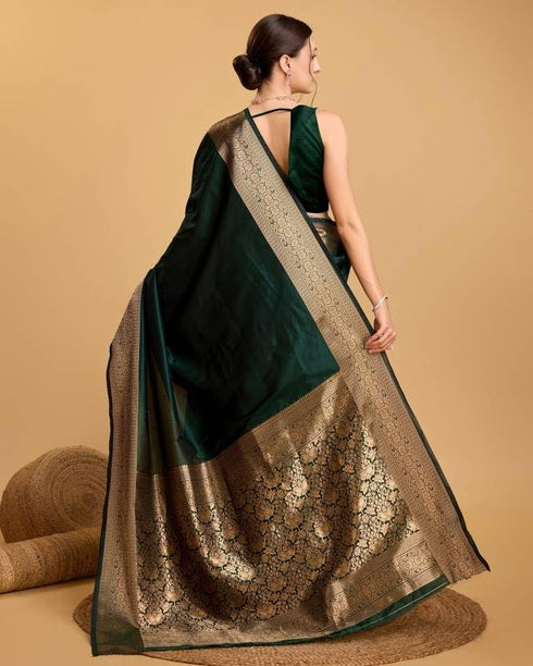 Vasthrlay Banarasi Traditional Unstitched Saree
