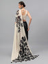 Vasthrlay Off White2 Floral Printed Georgette Saree With White Solid Georgette Unstitched Blouse