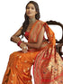 Vasthrlay Paithani Jacquard Unstitched Pink Saree