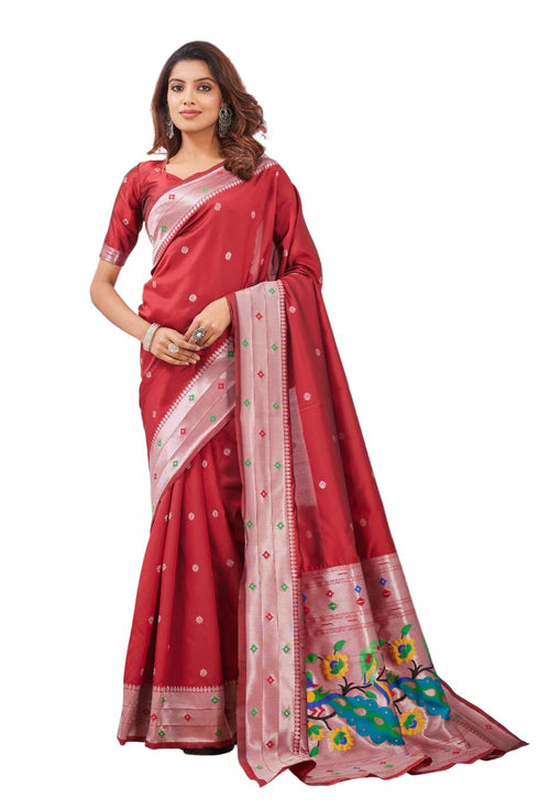 Vasthrlay Paithani Kanjivaram Lightpink