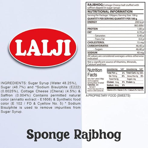 Lalji Foods Sponge Rajbhog