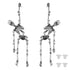 2pcs Halloween Skull Earrings Earrings