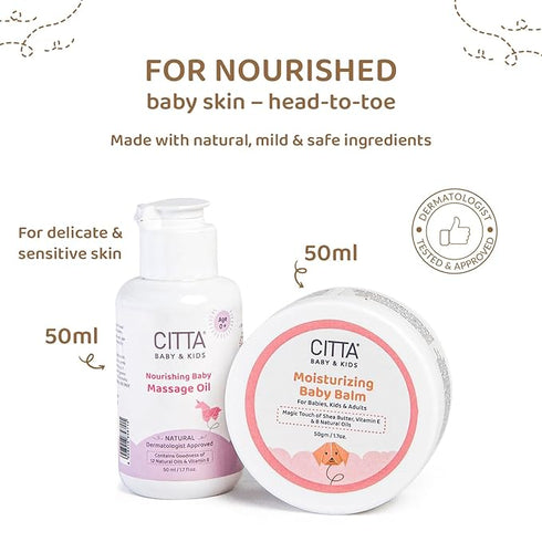 CITTA Nourishing Baby Massage oil & Moisturizing Baby Balm