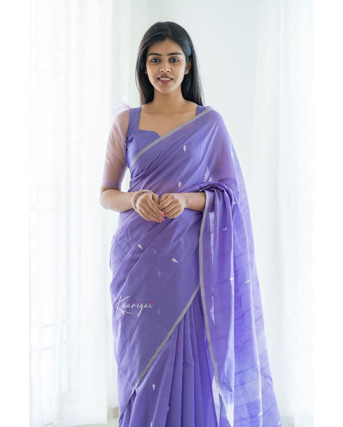 Vasthrlay Chanderi Lovendore Saree Purple