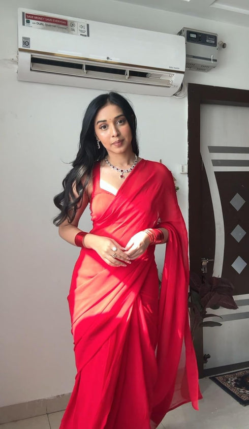 Vasthrlay Georgette Minute Unstitched Ethnic Wear
