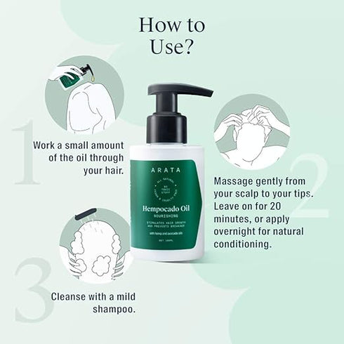 Arata Zero Chemicals Natural Nourishing Hempocado Oil
