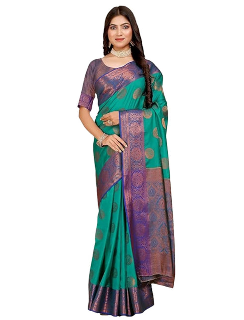 Vasthrlay Banarasi Mehendi Ethnic Wear
