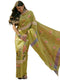 Vasthrlay Shimmer Printed Unstitched Lime Green Saree