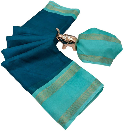Vasthrlay Silk Saree Dark Blue
