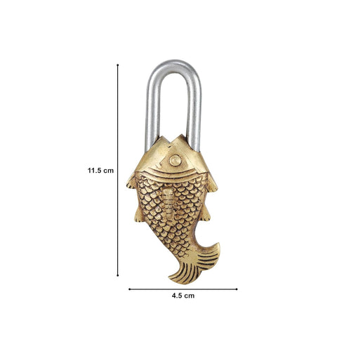 Brass Fish Lock – Handcrafted Padlock in Fish Shape