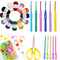 74 Pcs Crochet Starter Kit for Beginners with Crochet Thread, Learn to Crochet Set