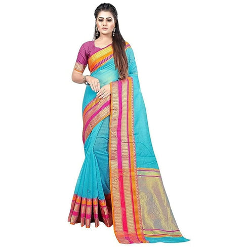 Vasthrlay Women's Cotton Premium Friendly Saree