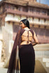 Vasthrlay Red Georgette Unstitched Saree