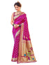 Vasthrlay Weaving Paithani Unstitched Teal Saree