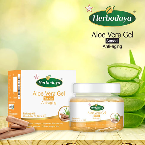 Herbodaya Aloe Vera Gel Sandal for Anti Aging