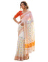 Vasthrlay Womens Printed Unstitched Peach Saree