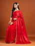 Vasthrlay Red Embroidery Unstitched Saree
