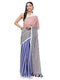 Vasthrlay Multicolour Printed Linen Saree With Unstitched Blouse Piece