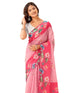 Vasthrlay Womens Printed Unstitched Sky Blue Saree