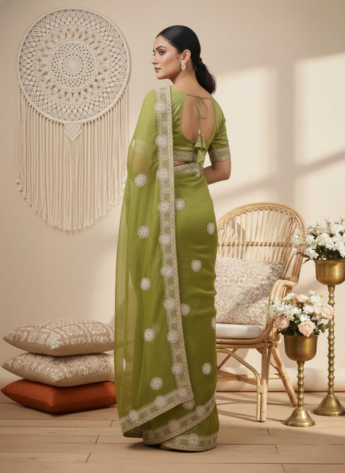 Vasthrlay Georgette Traditional Az Ys Pehenva Brown Rr Ethnic Wear