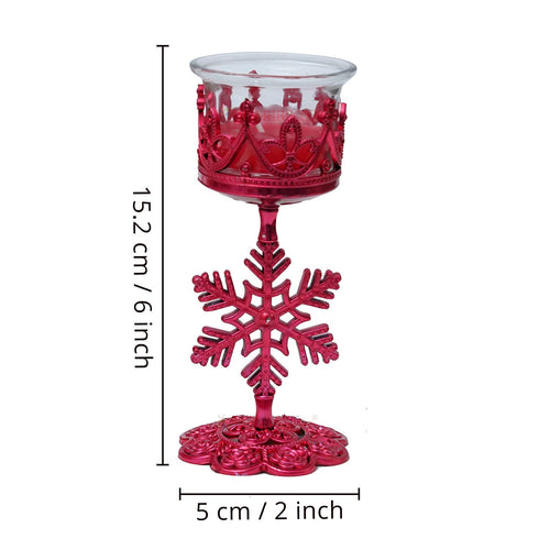 TIED RIBBONS Set of 4 Christmas Candle Holder