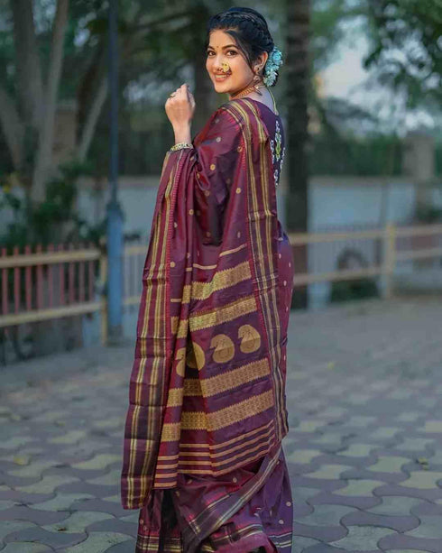 Vasthrlay Paithani Unstitched Elegant Traditional Saree