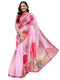 Vasthrlay Womens Printed Unstitched Multicolor Saree