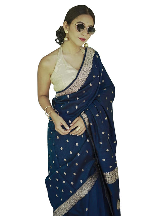 Vsathrlay Peach Banarasi Kanchipuram Ethnic Wear