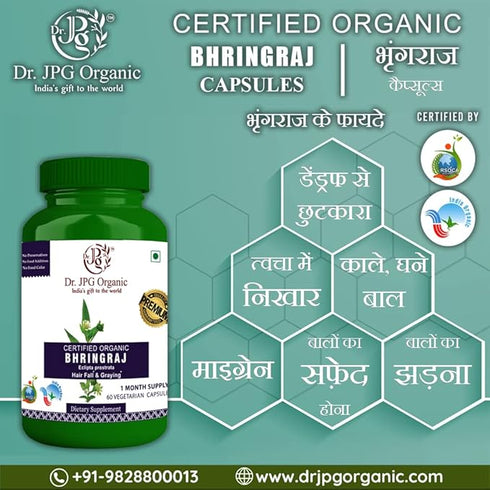 Dr. JPG Organic Bhringraj Capsules For Hair Fall