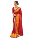 Vasthrlay Georgette Embroidery Unstitched Red Saree