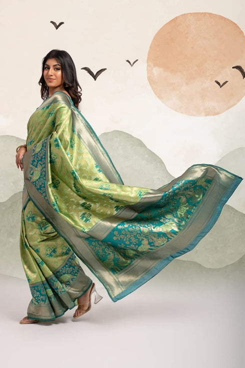 Vasthrlay Banarasi Wedding Unstitched Saree