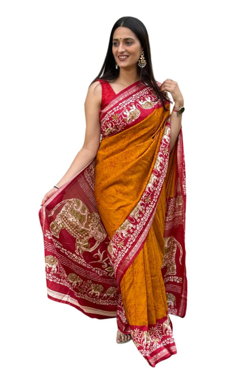 Vasthrlay Ghicha Kalamkari Print